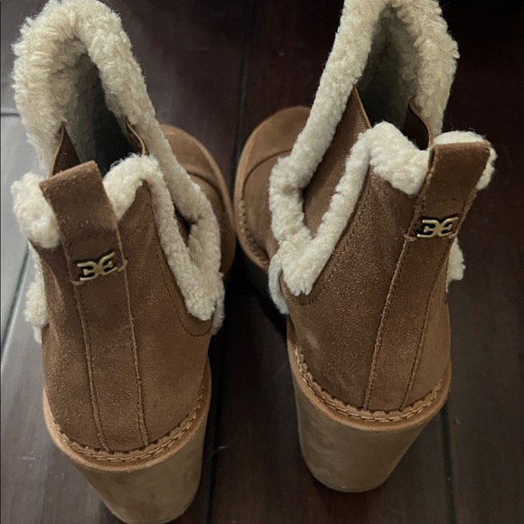 Sam Edelman Brown Suede Wedge Boots - Picture 2 of 3